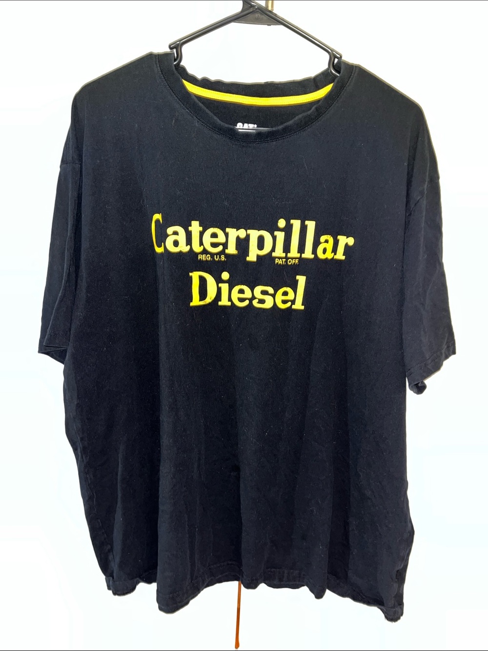 Caterpillar Equipment CAT Diesel Power Mens 2XL Vintage Black T-Shirt Cotton XXL